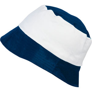 bob casquette publicitaire Blanc Bleu marine