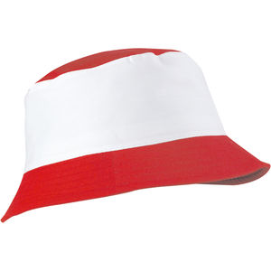 bob casquette publicitaire Blanc Rouge