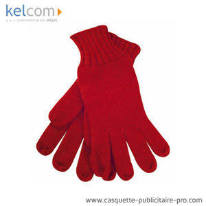 Gants tricotés personnalisable Rouge