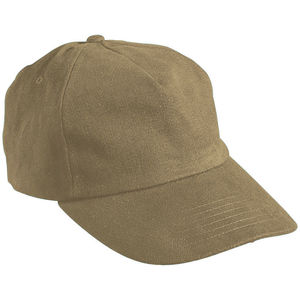 Casquette personnalisée classique 5 panneaux | Noowoo Beige Foncé